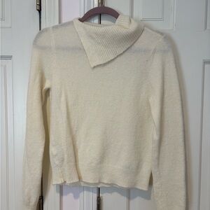 MANGO Cream Asymmetric Collar Women’s Sweater